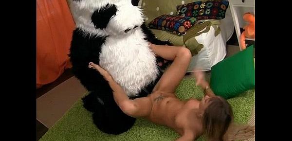  Sex toy party with a horny panda bear